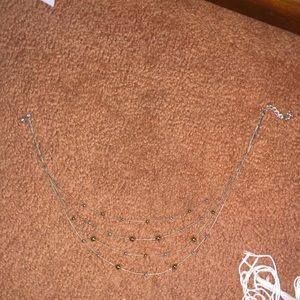 gold and silver necklace